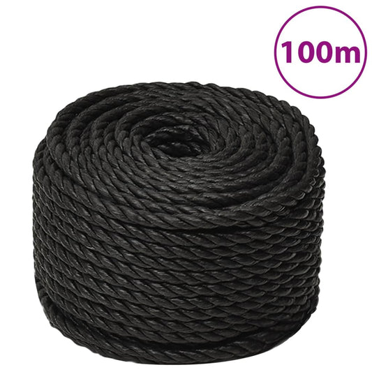 Berkfield Work Rope Black 20 mm 100 m Polypropylene