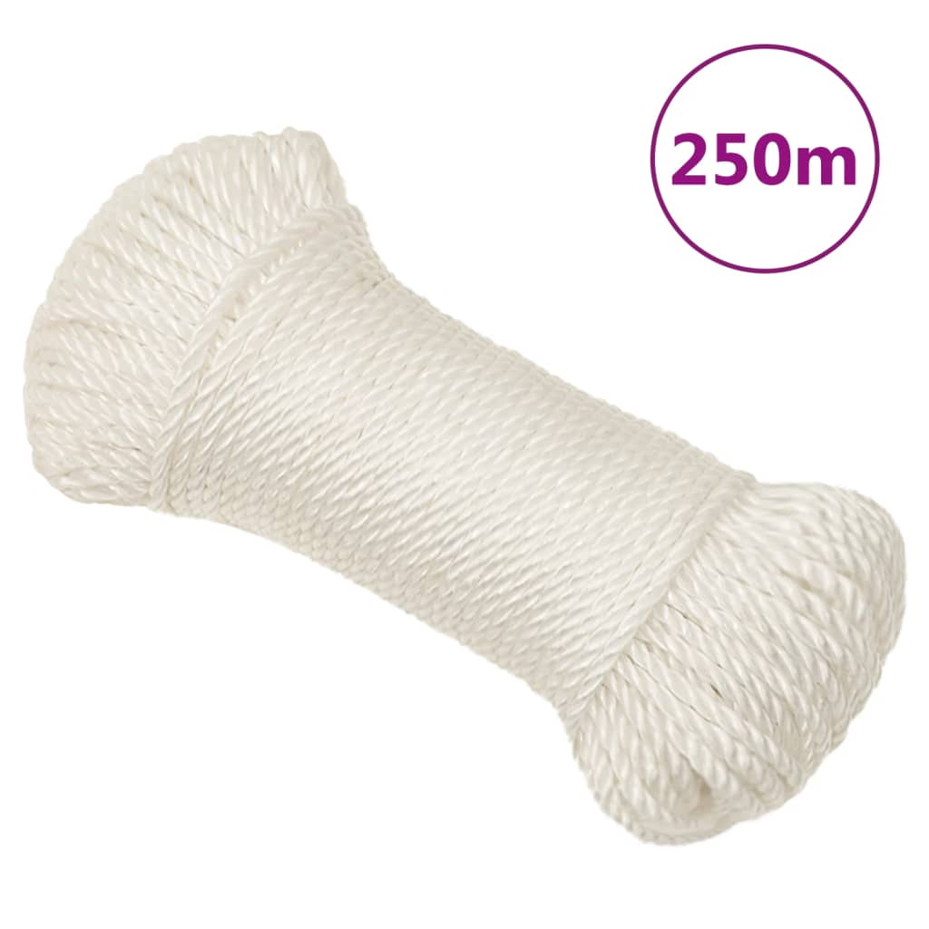 Berkfield Work Rope White 8 mm 250 m Polypropylene