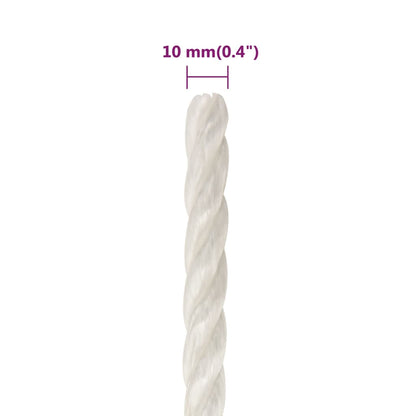 Berkfield Work Rope White 10 mm 100 m Polypropylene