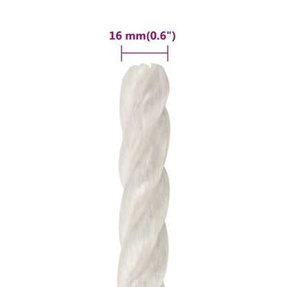 Berkfield Work Rope White 16 mm 50 m Polypropylene