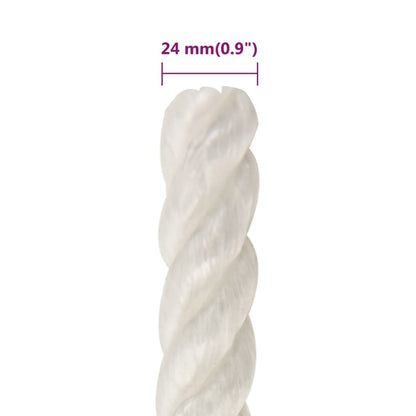 Berkfield Work Rope White 24 mm 25 m Polypropylene