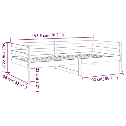 Berkfield Day Bed 90x190 cm Solid Wood Pine