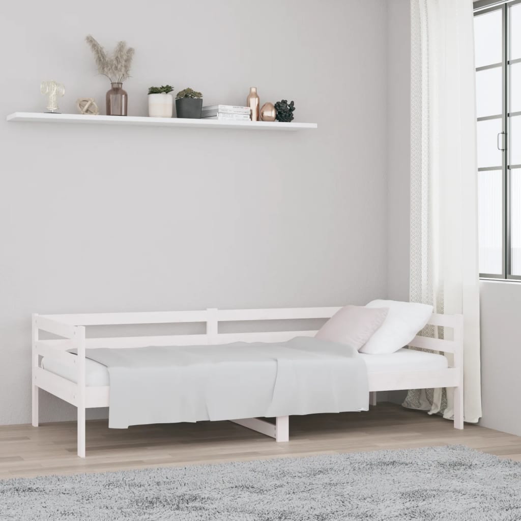 Berkfield Day Bed White 90x190 cm Solid Wood Pine