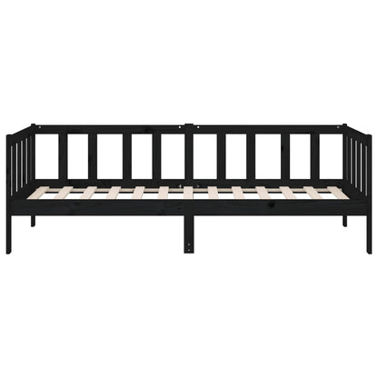 Berkfield Day Bed Black 90x190 cm Solid Wood Pine
