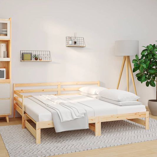 Berkfield Pull-out Day Bed 2x(90x190) cm Solid Wood Pine