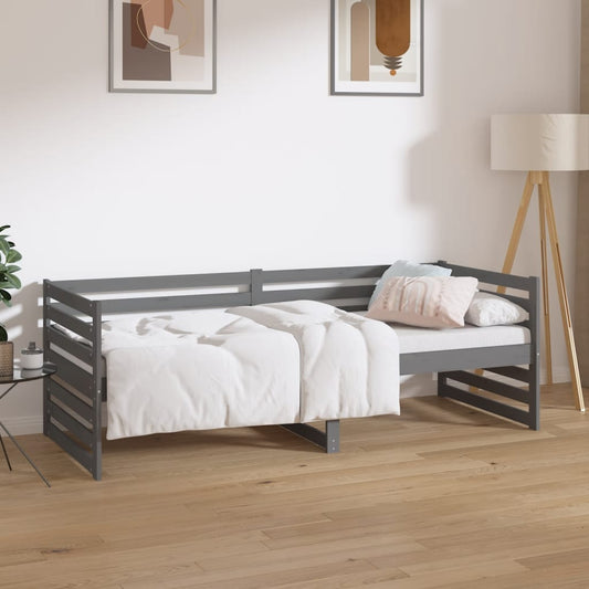 Berkfield Day Bed Grey 80x200 cm Solid Wood Pine