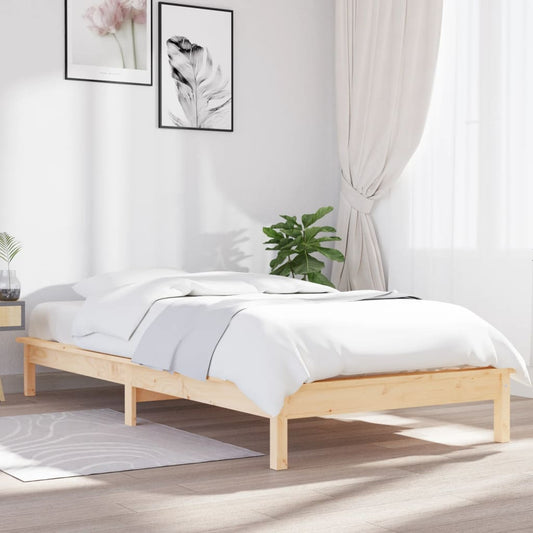 Berkfield Bed Frame 100x200 cm Solid Wood Pine