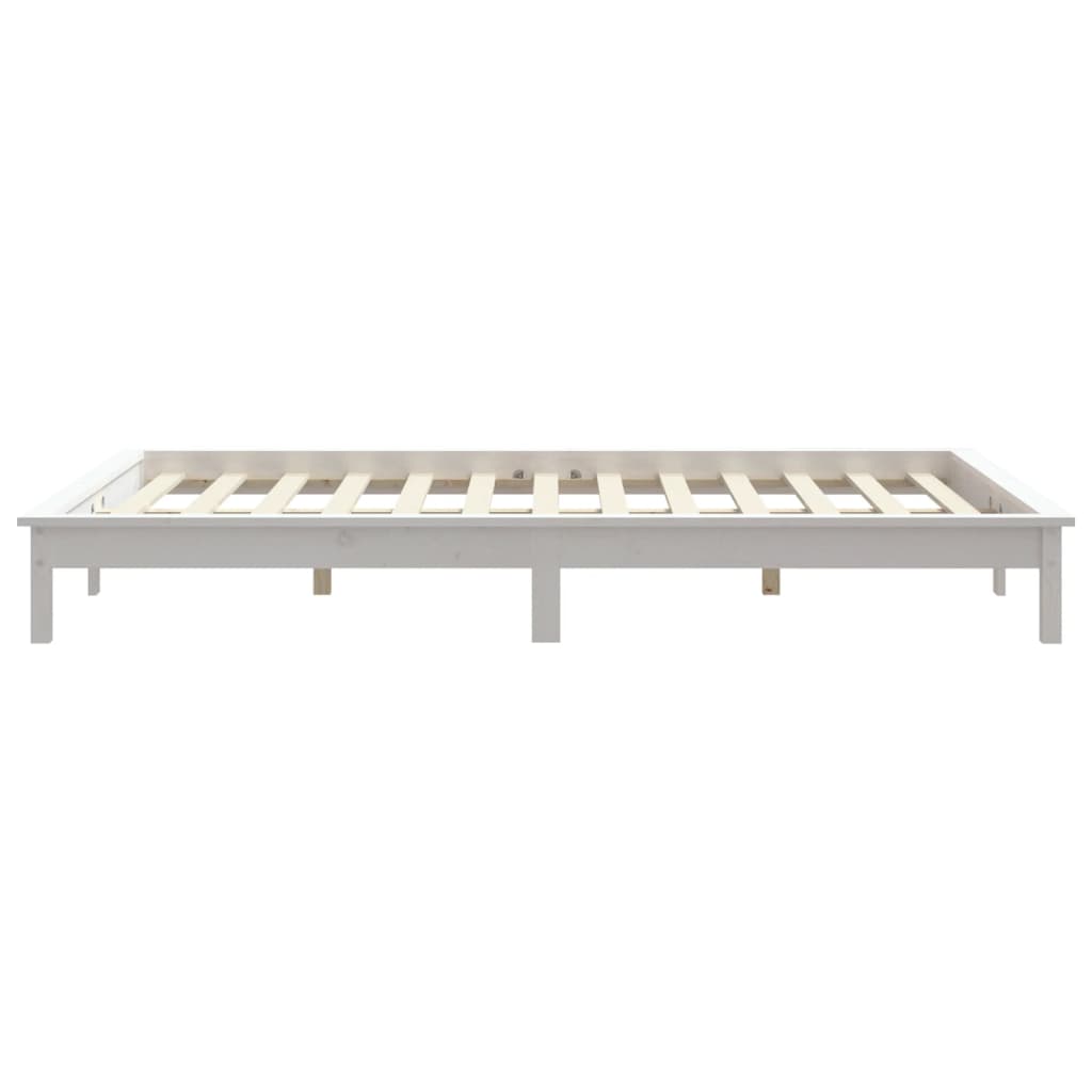 Berkfield Bed Frame White 120x200 cm Solid Wood Pine