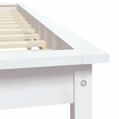 Berkfield Bed Frame White 120x200 cm Solid Wood Pine