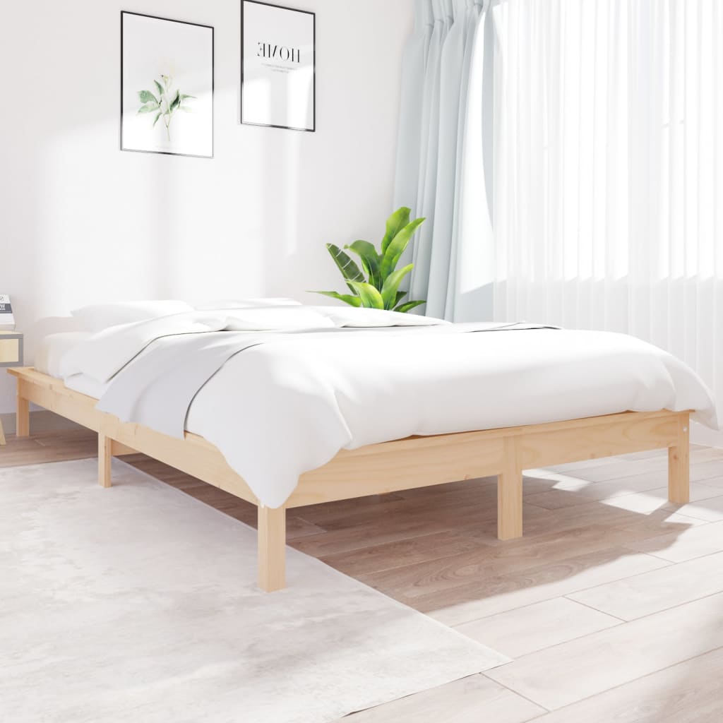 Berkfield Bed Frame 120x190 cm Small Double Solid Wood Pine