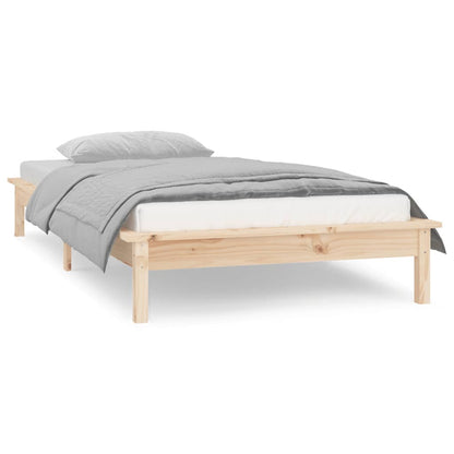 Berkfield LED Bed Frame 100x200 cm Solid Wood