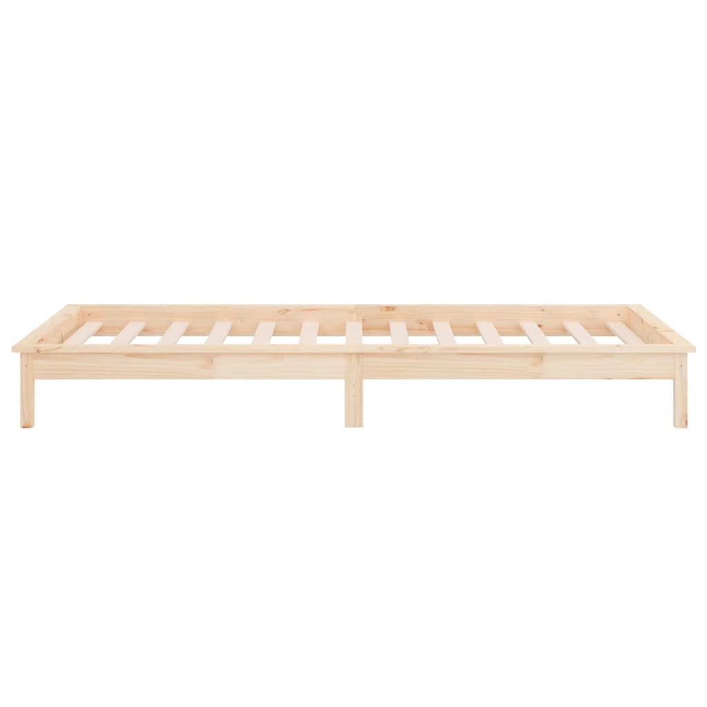 Berkfield LED Bed Frame 100x200 cm Solid Wood