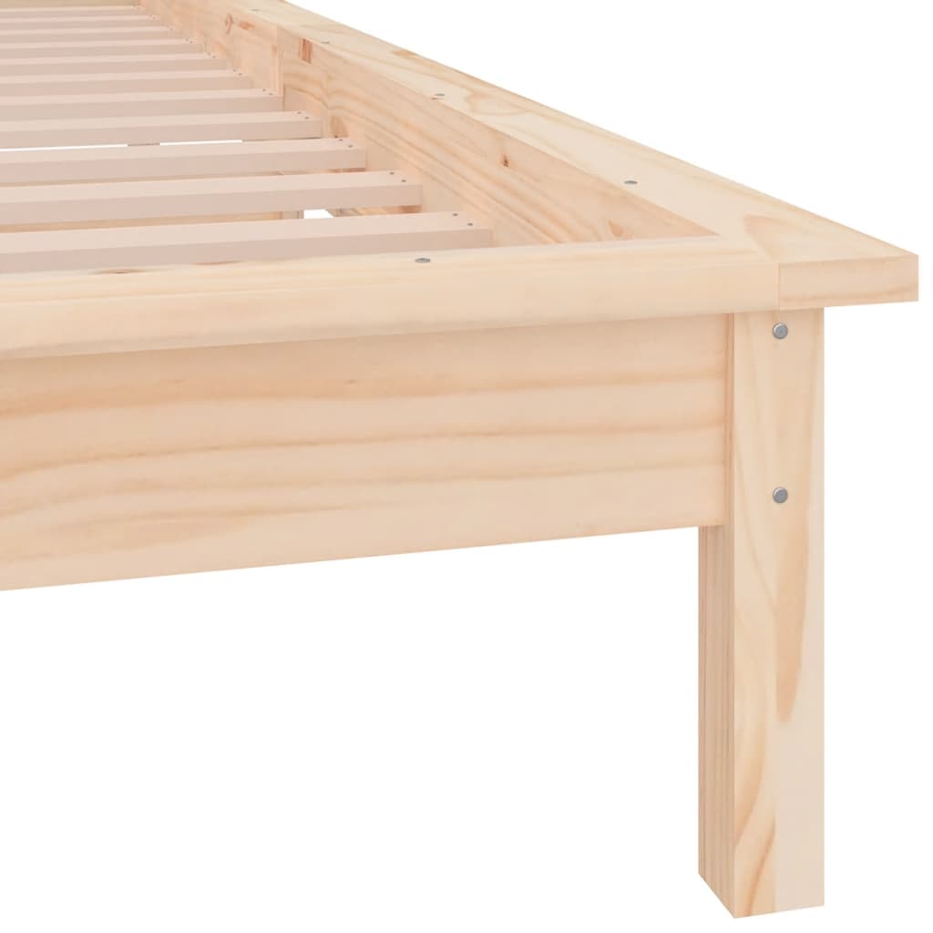Berkfield LED Bed Frame 100x200 cm Solid Wood