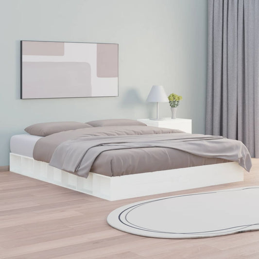 Berkfield Bed Frame White 180x200 cm Super King Size Solid Wood