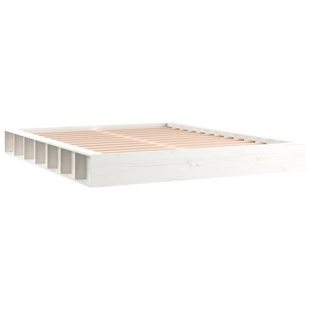 Berkfield Bed Frame White 160x200 cm Solid Wood