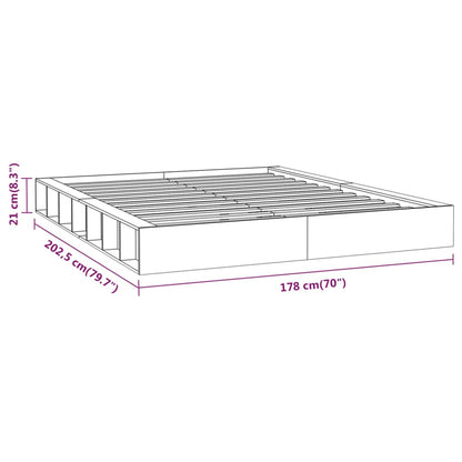 Berkfield Bed Frame White 160x200 cm Solid Wood