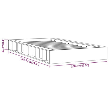 Berkfield Bed Frame 90x190 cm Single Solid Wood