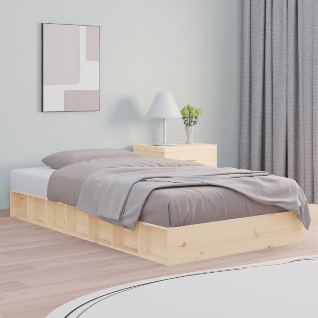 Berkfield Bed Frame 120x190 cm Small Double Solid Wood