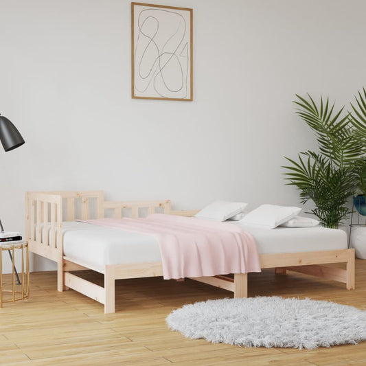 Berkfield Pull-out Day Bed 2x(90x190) cm Solid Wood Pine