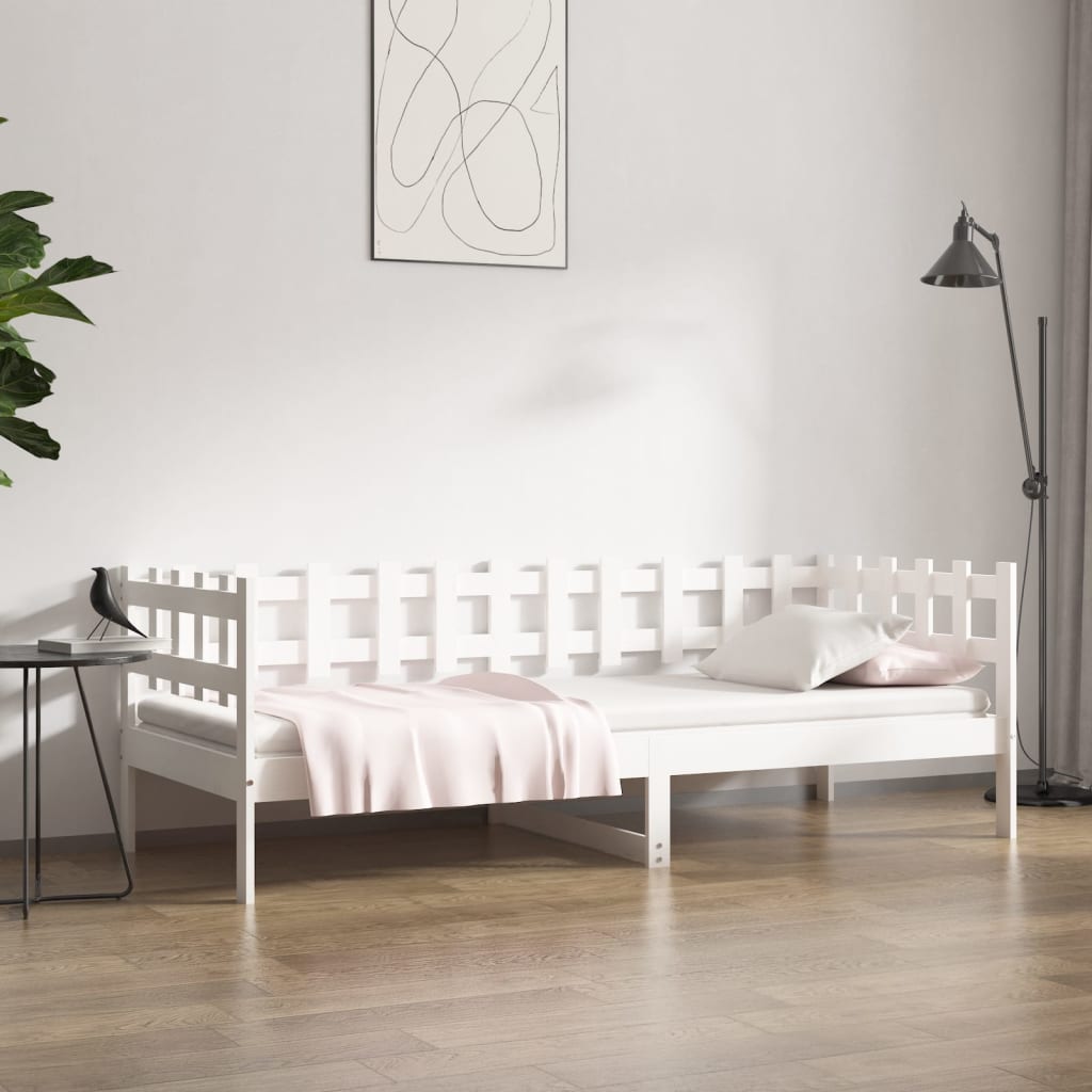 Berkfield Day Bed White 80x200 cm Solid Wood Pine