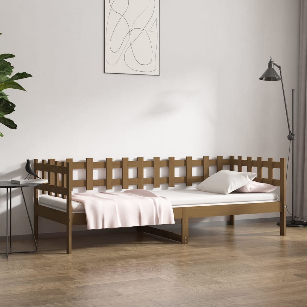 Berkfield Day Bed Honey Brown 80x200 cm Solid Wood Pine