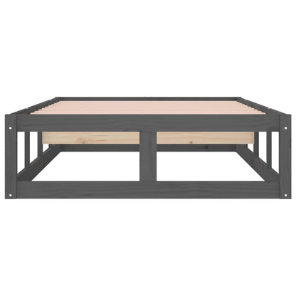 Berkfield Bed Frame Grey 100x200 cm Solid Wood