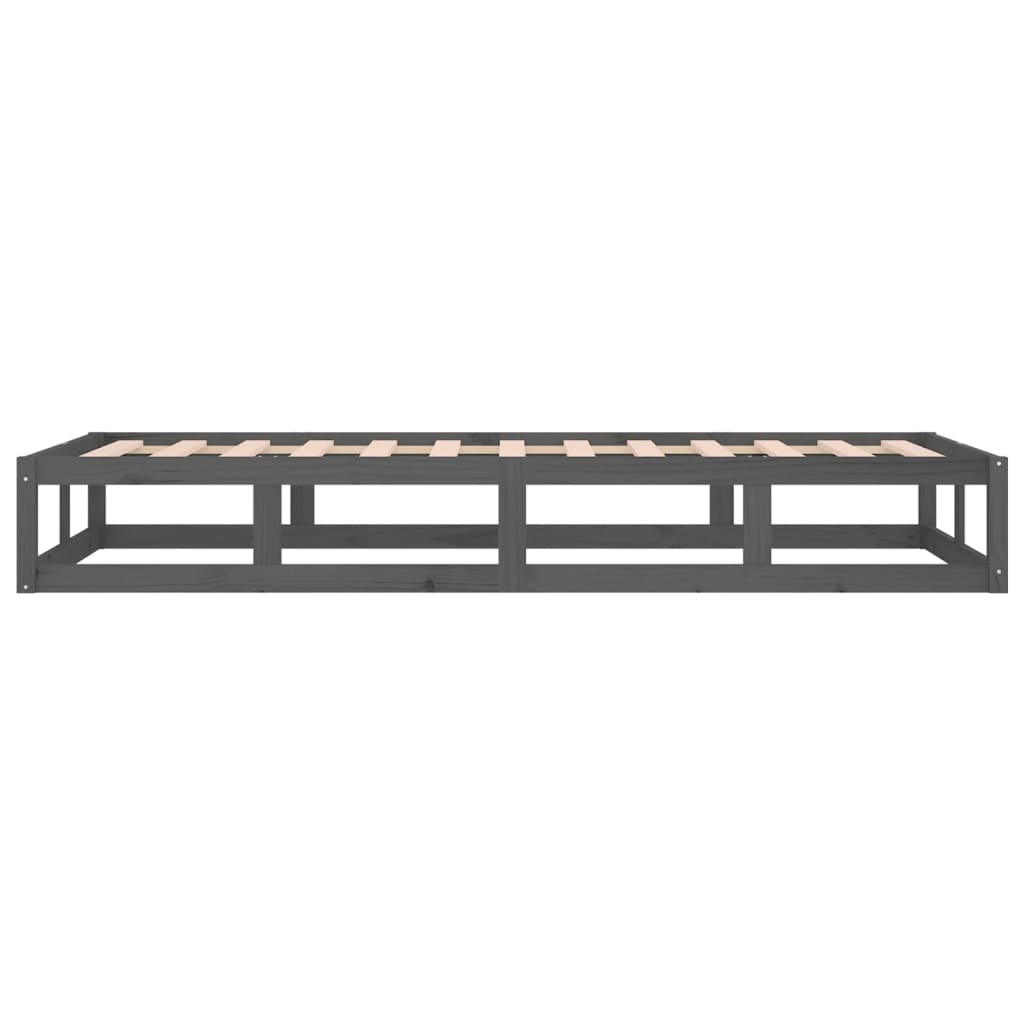 Berkfield Bed Frame Grey 100x200 cm Solid Wood