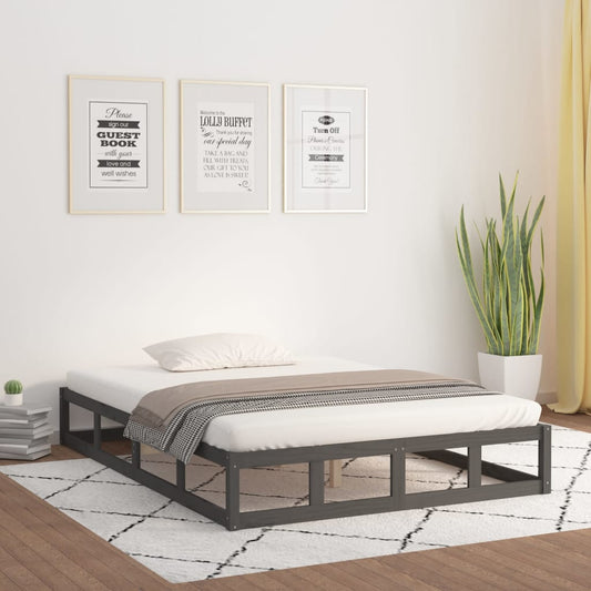 Berkfield Bed Frame Grey 120x200 cm Solid Wood