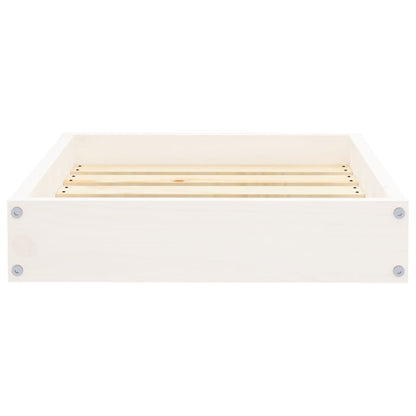 Berkfield Dog Bed White 51.5x44x9 cm Solid Wood Pine