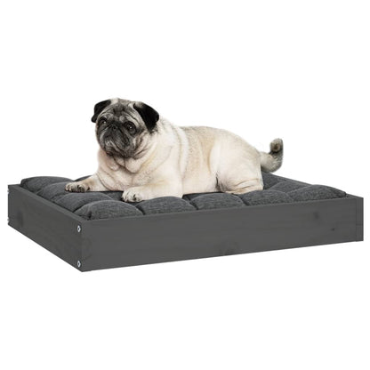 Berkfield Dog Bed Grey 61.5x49x9 cm Solid Wood Pine