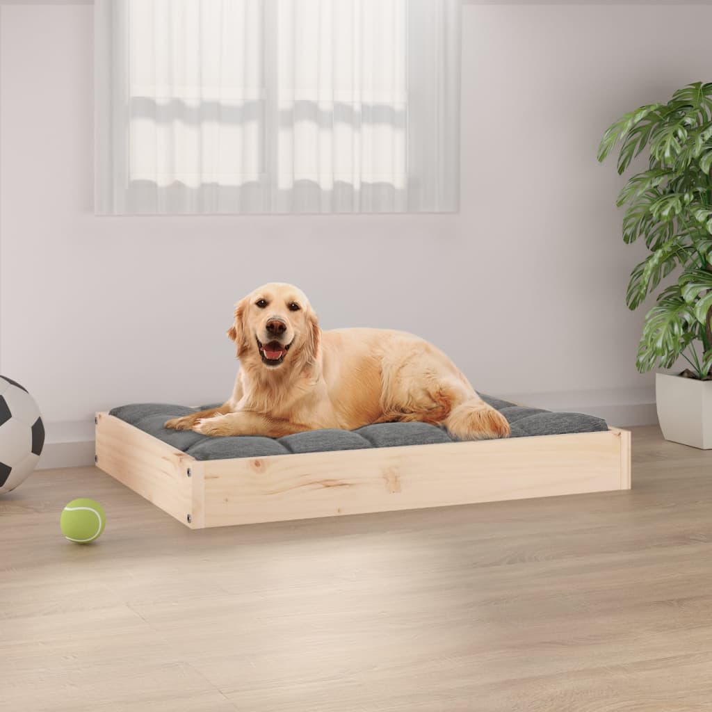 Berkfield Dog Bed 71.5x54x9 cm Solid Wood Pine