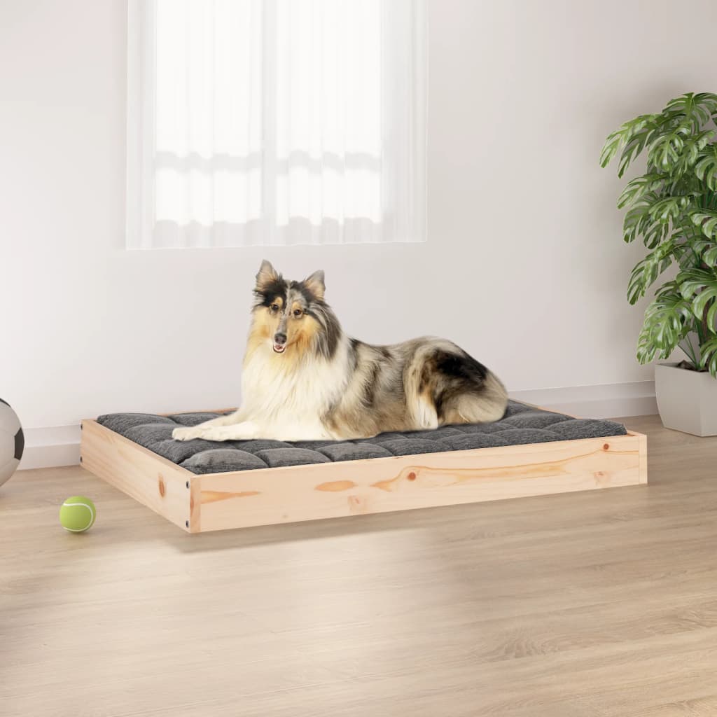 Berkfield Dog Bed 91.5x64x9 cm Solid Wood Pine