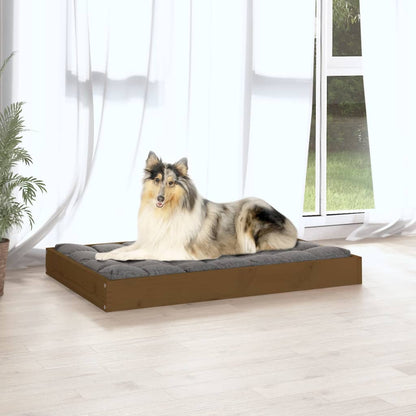 Berkfield Dog Bed Honey Brown 91.5x64x9 cm Solid Wood Pine