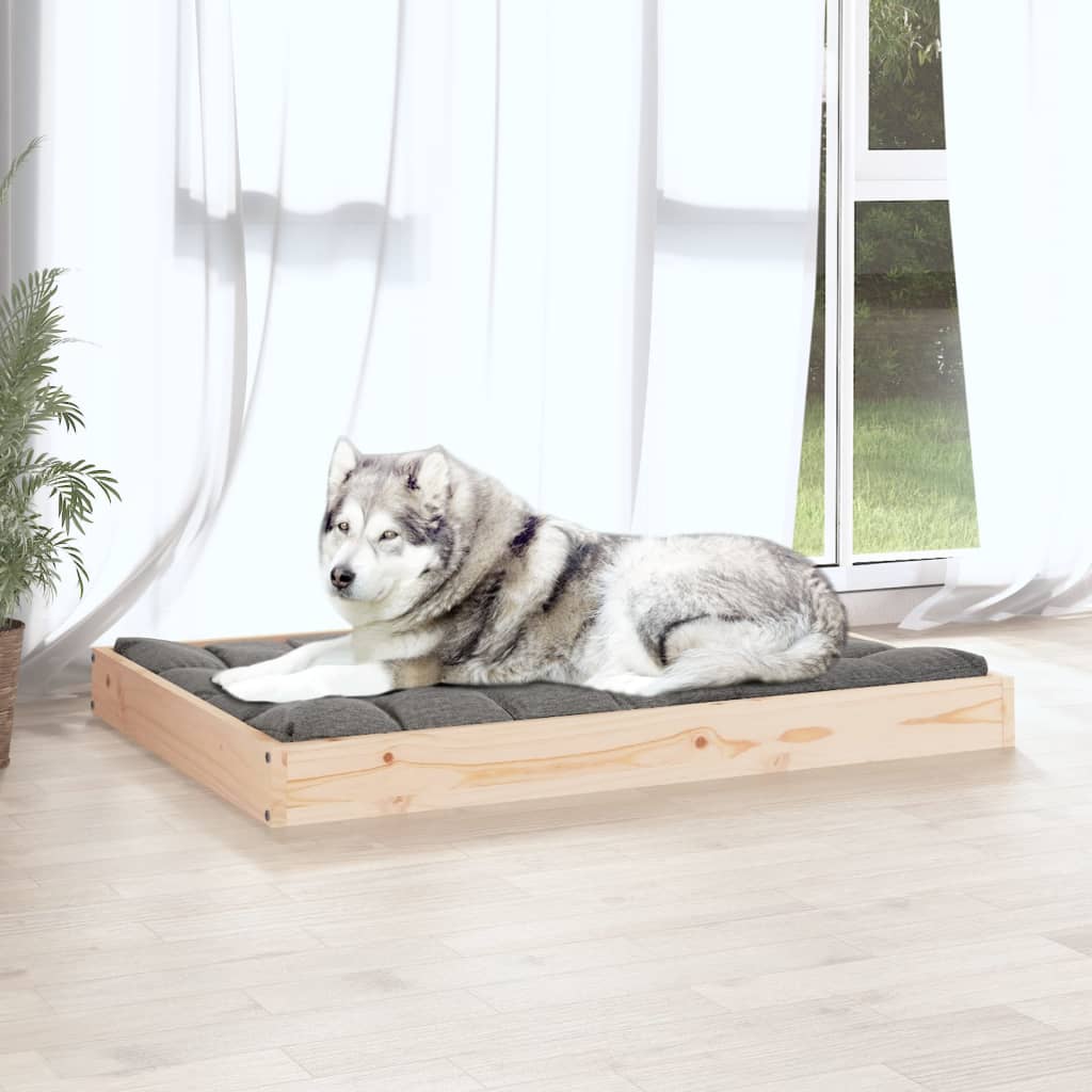 Berkfield Dog Bed 101.5x74x9 cm Solid Wood Pine