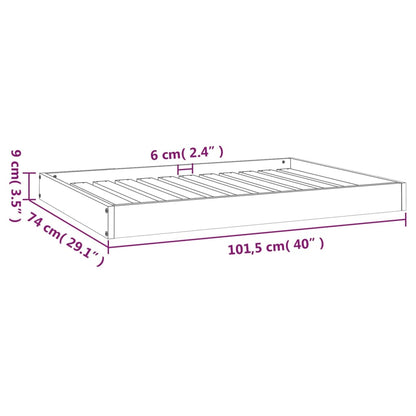 Berkfield Dog Bed 101.5x74x9 cm Solid Wood Pine