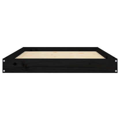 Berkfield Dog Bed Black 101.5x74x9 cm Solid Wood Pine