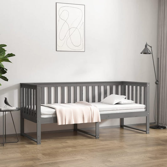 Berkfield Day Bed Grey 80x200 cm Solid Wood Pine