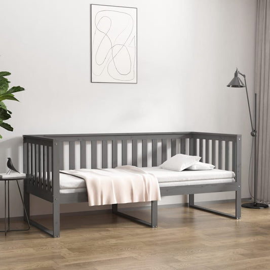 Berkfield Day Bed Grey 90x190 cm Solid Wood Pine
