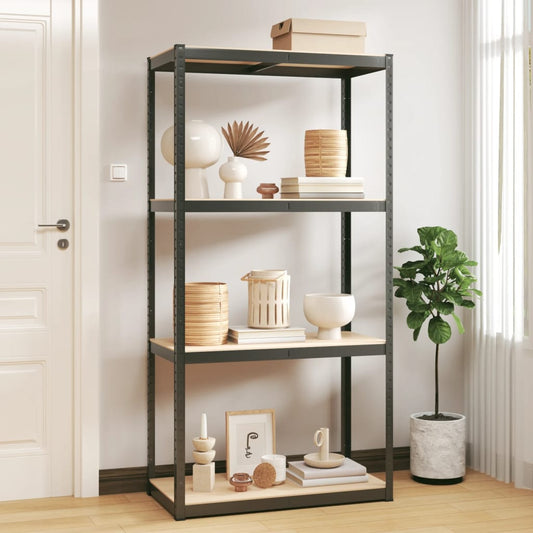 Berkfield 4-Layer Storage Shelf Anthracite Steel&Engineered Wood