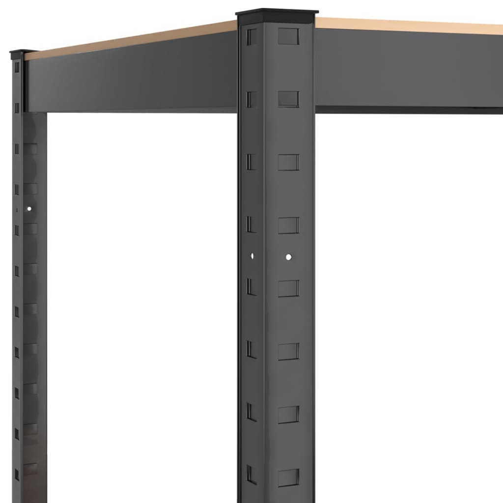 Berkfield 5-Layer Work Table with Shelves Anthracite Steel&Engineered Wood