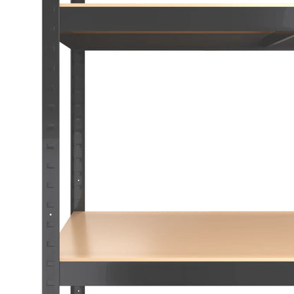Berkfield 5-Layer Work Table with Shelves Anthracite Steel&Engineered Wood