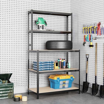 Berkfield 5-Layer Work Table with Shelves Anthracite Steel&Engineered Wood