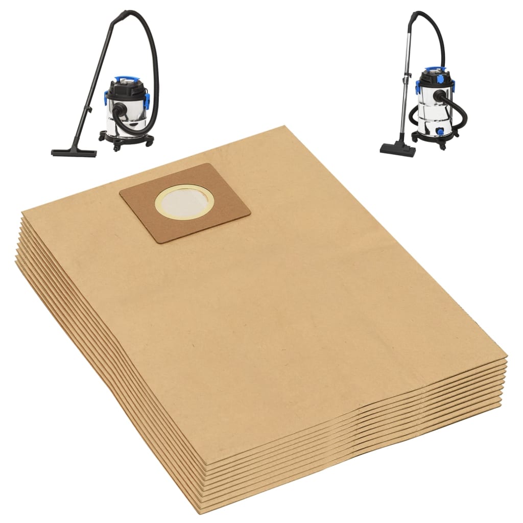 Berkfield Wet Dry Vacuum Cleaner Paper Bags 10 pcs Brown