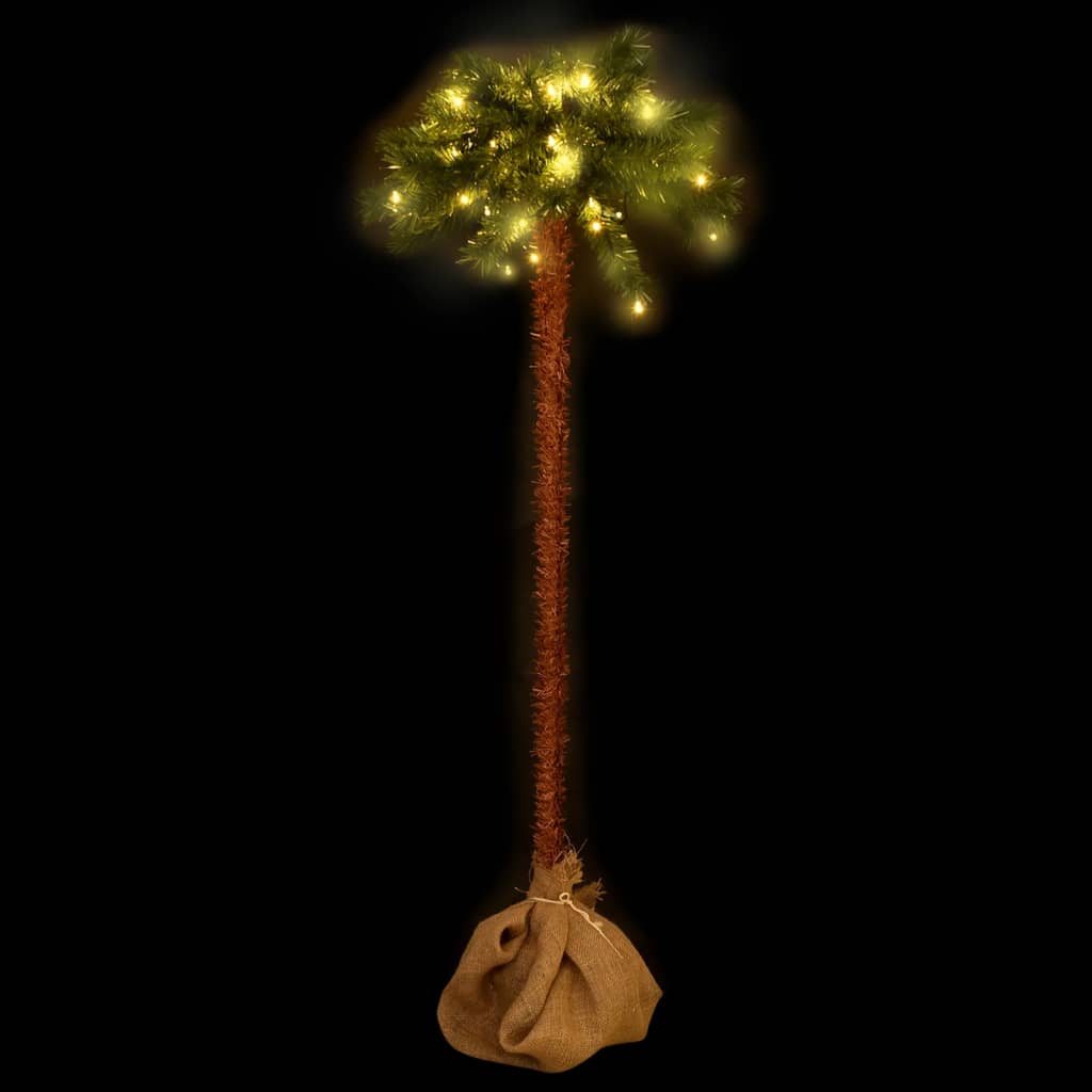 Berkfield Artificial Palm Tree with LEDs 120 cm