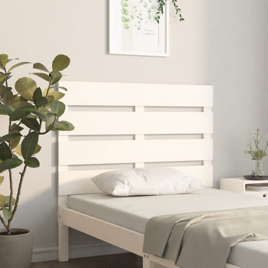 Berkfield Headboard White 100x3x80 cm Solid Wood Pine