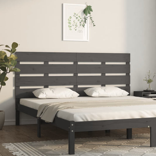 Berkfield Headboard Grey 150x3x80 cm Solid Wood Pine