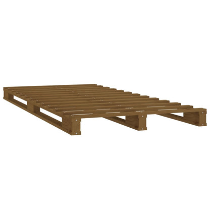 Berkfield Pallet Bed Honey Brown 100x200 cm Solid Wood Pine