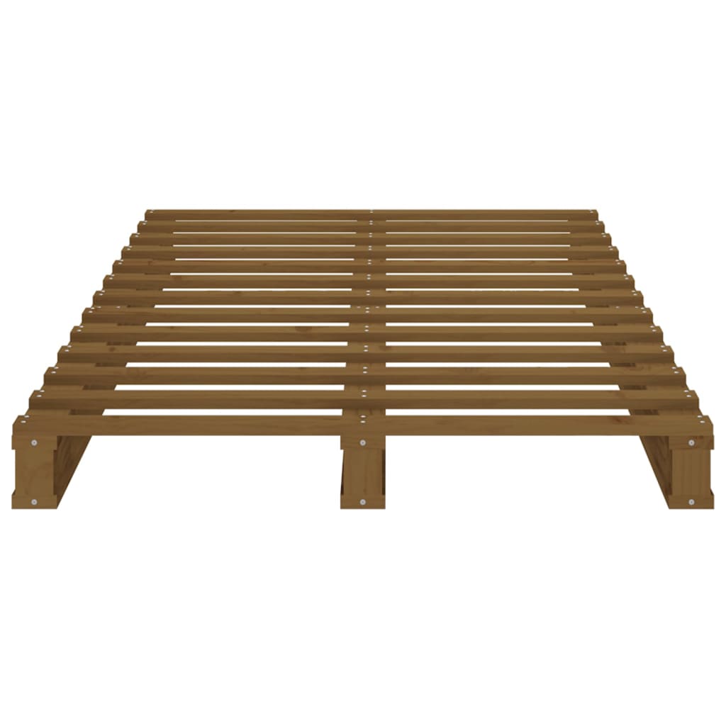 Berkfield Pallet Bed Honey Brown 100x200 cm Solid Wood Pine