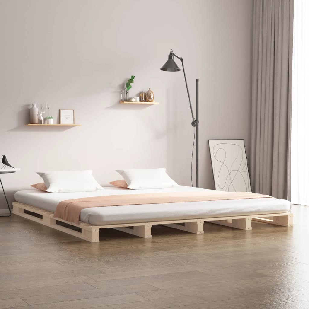 Berkfield Pallet Bed 180x200 cm Super King Size Solid Wood