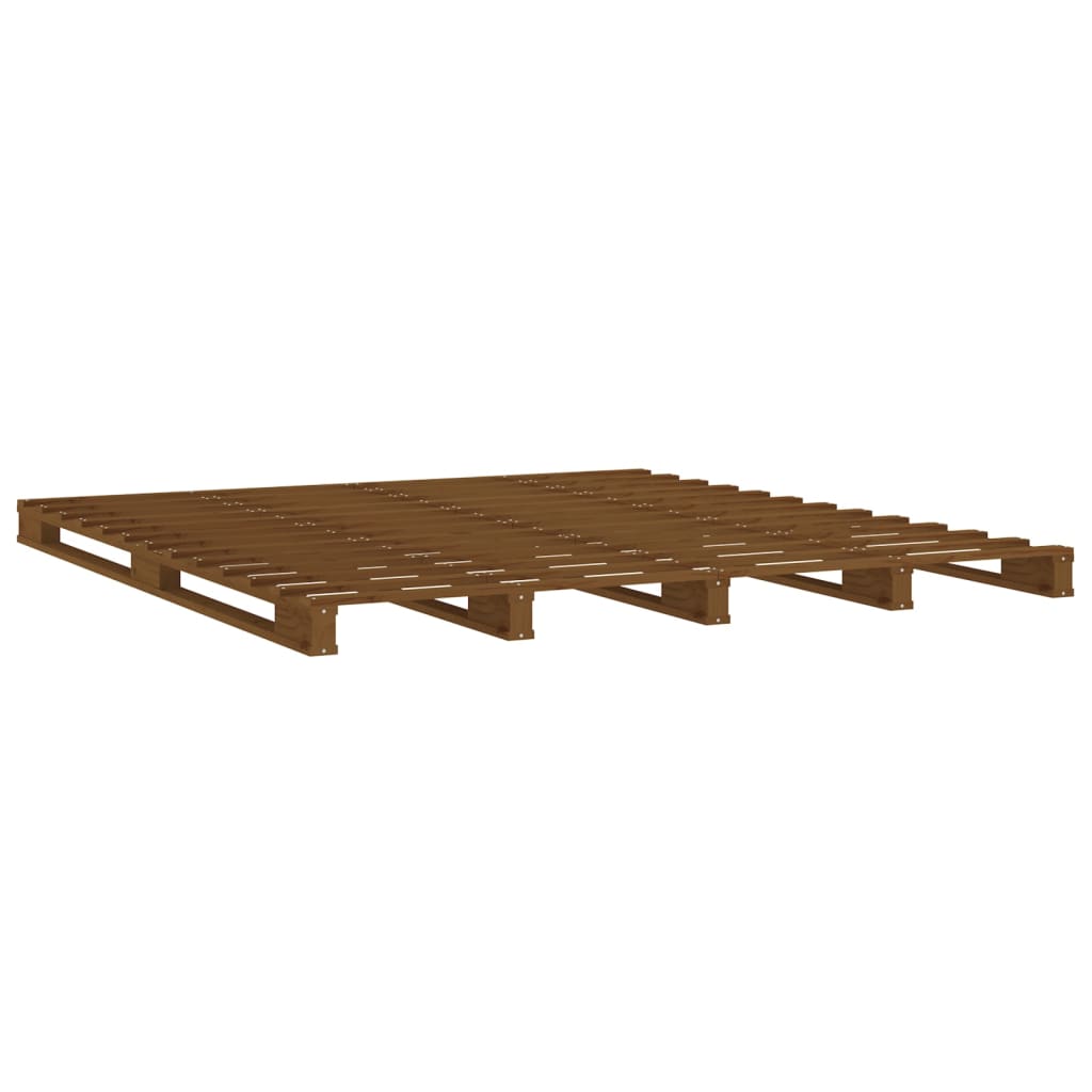 Berkfield Pallet Bed Honey Brown 200x200 cm Solid Wood Pine